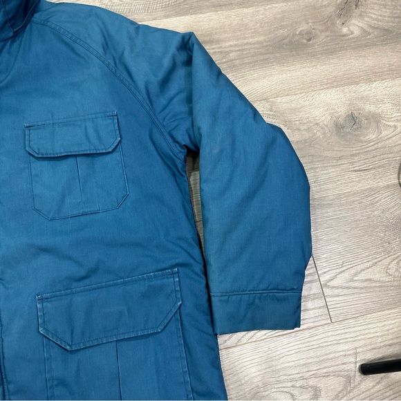 Vintage Woolrich Insulated Parka Coat Jacket Style 33334 Navy Blue Men’s Large - Picture 3 of 10